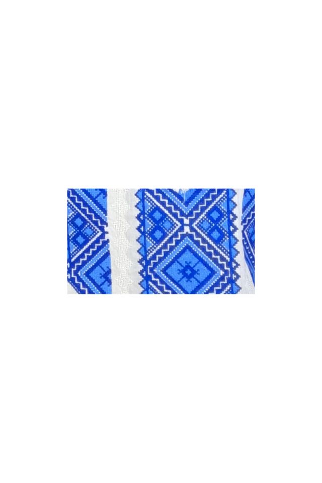 Bluza dama tip ie 024, alb neted/albastru royal