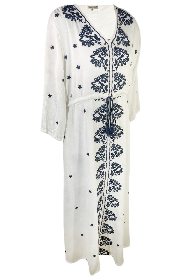 Rochie dama casual RL24, alb/gri