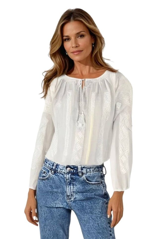 Bluza dama tip ie 256 alb imaculat