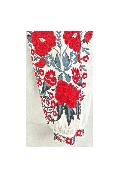 Bluza dama RA25 alb/rosu bordo