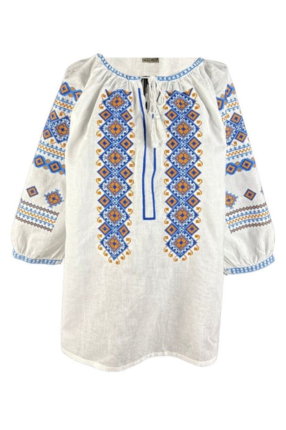 Bluza dama RA25 alb/albastru marin