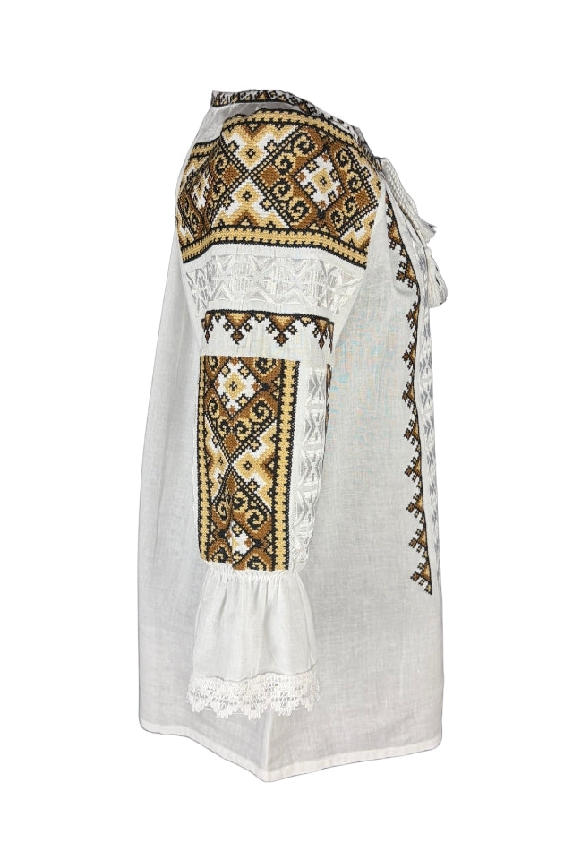 Bluza dama IL26 alb/bej