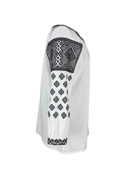 Bluza dama IL26 alb/negru