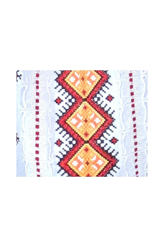 Bluza tip ie dama RD24, alb/portocaliu