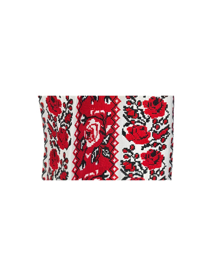 Bluza dama 2IU26 alb/rosu
