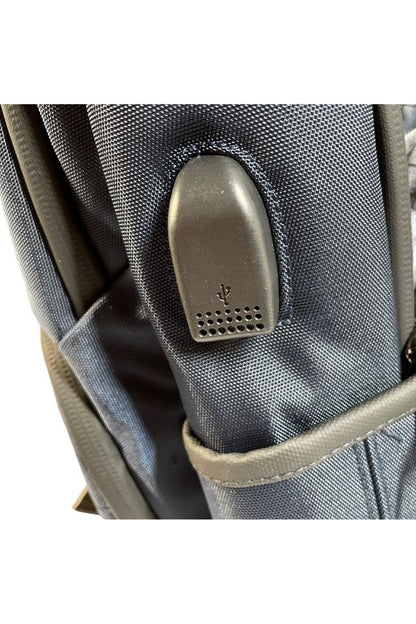 Ghiozdan Smart cu USB 26B, bleumarin