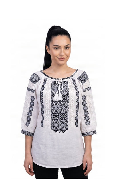 Bluza dama SE26F alb/gri