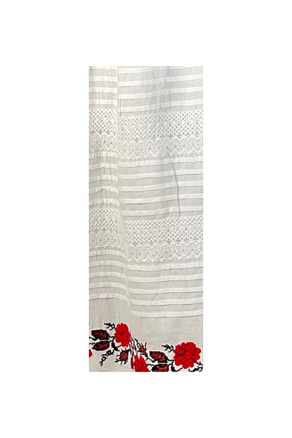 Fusta dama R24F, alb crystal/rosu