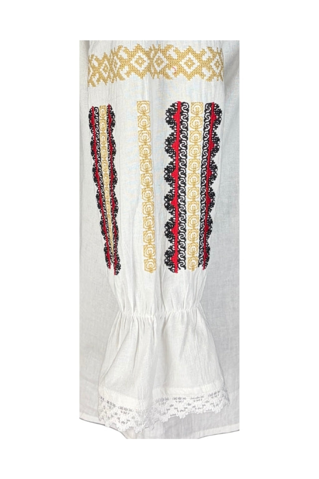 Bluza dama IU26 alb/rosu bordo