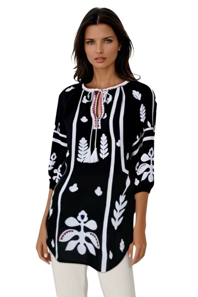 Bluza tip ie dama B2 negru mahon/rosu