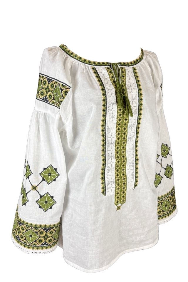 Bluza dama tip ie I26 alb/olive