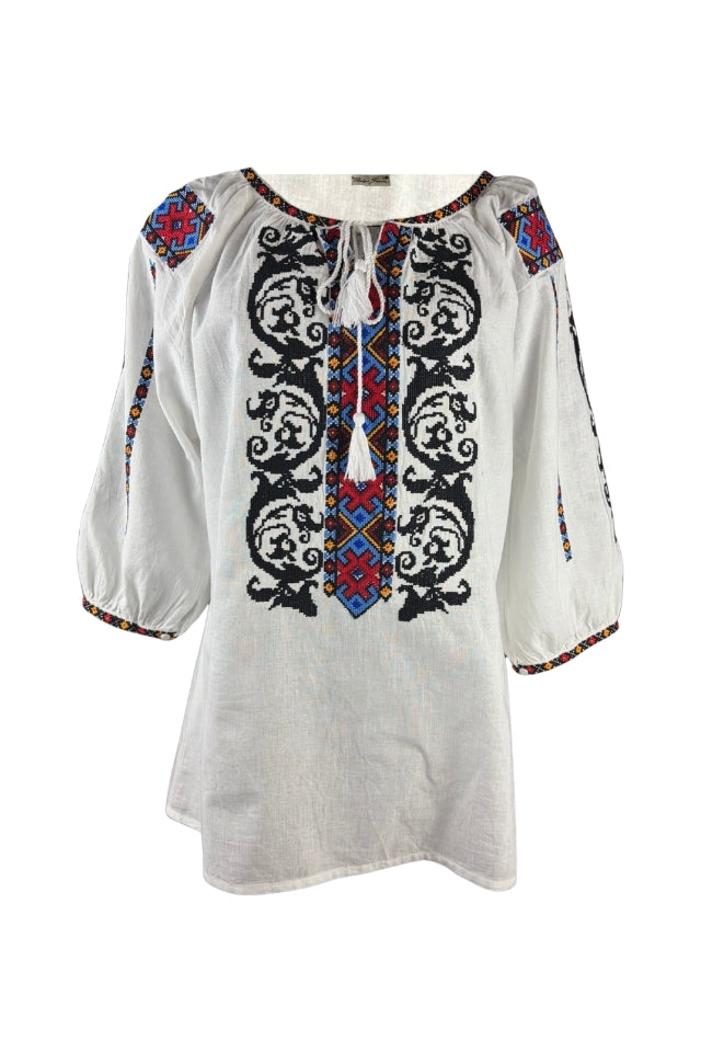 Bluza dama AU26 alb/negru
