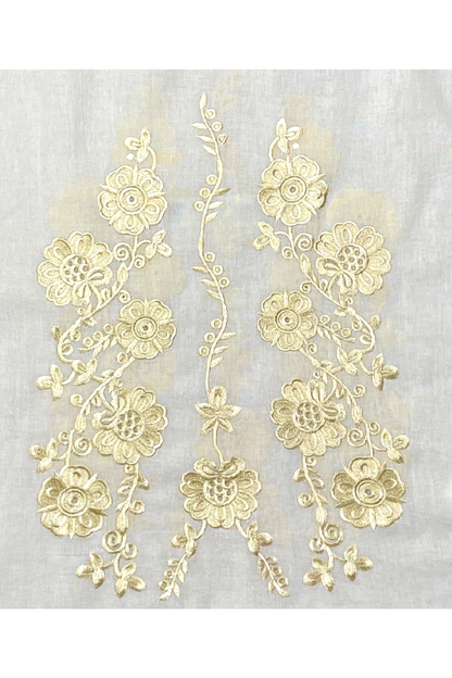 Esarfa tip marama traditionala, alb/crem, 180 x 53 cm