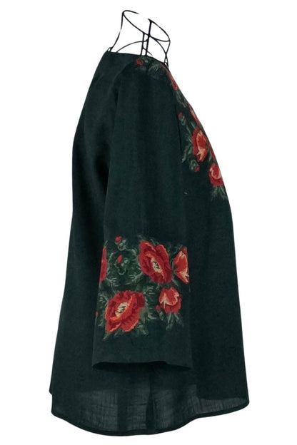 Bluza tip ie R24D, verde/rosu