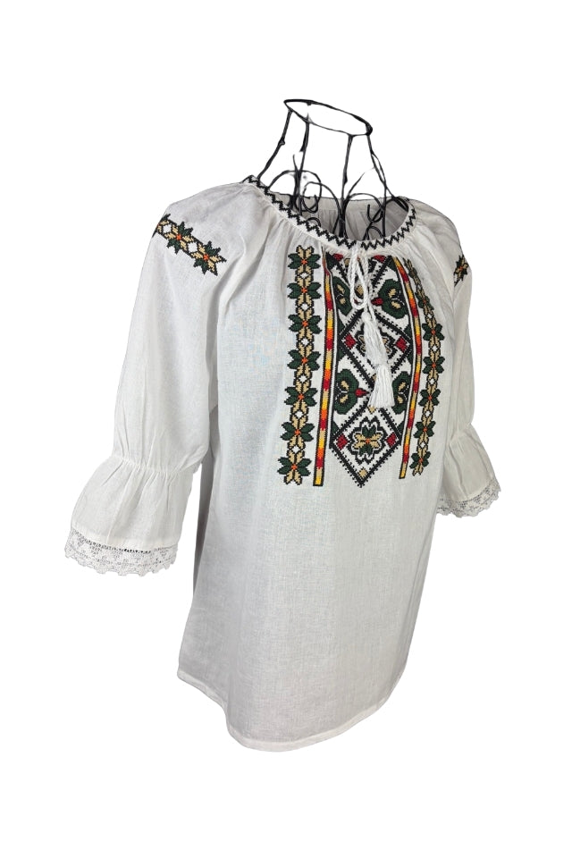 Bluza fete AU26CP alb/rosu