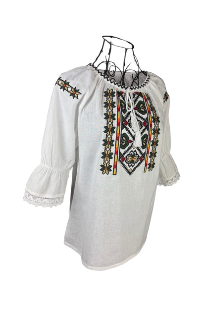 Bluza fete AU26CP alb/rosu