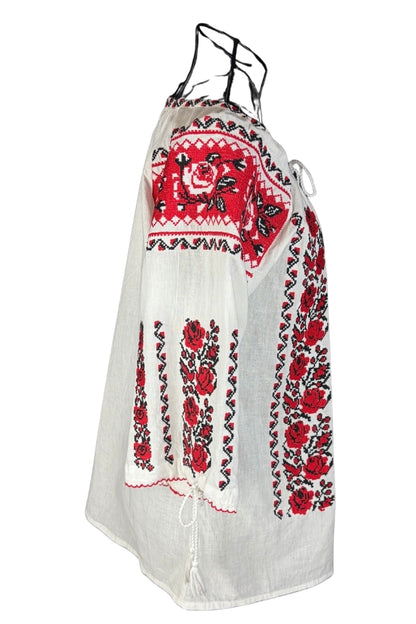 Bluza dama 2IU26 alb/rosu