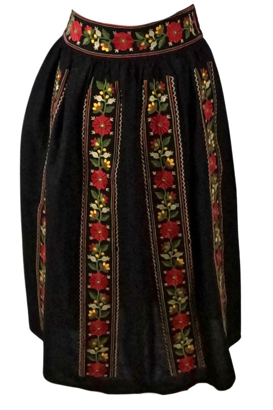 Fusta dama R24F, negru/rosu