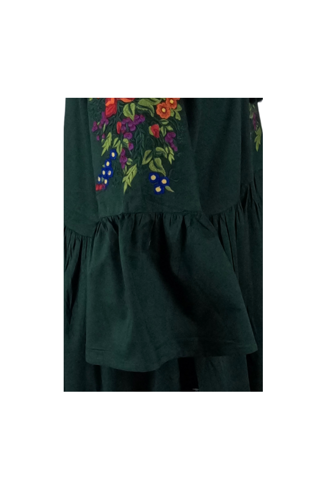 Rochie traditionala dama R, verde