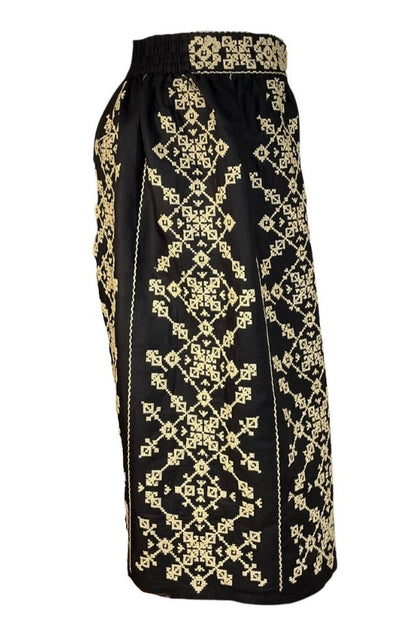 Fusta dama casual cu model FC2, negru/bej, 2XL
