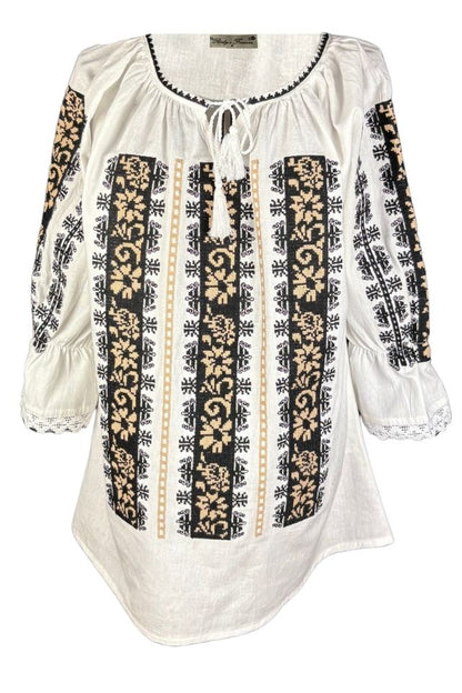 Bluza dama tip ie R256  alb/crem