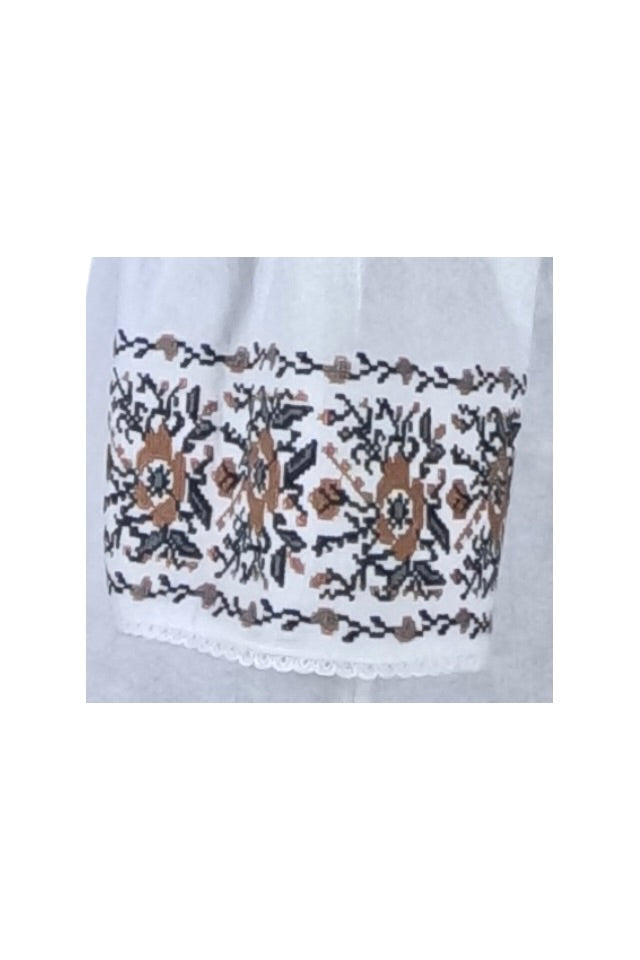 Bluza tip ie dama B23, alb neted/gri