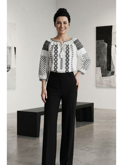 Bluza dama M26 alb/negru