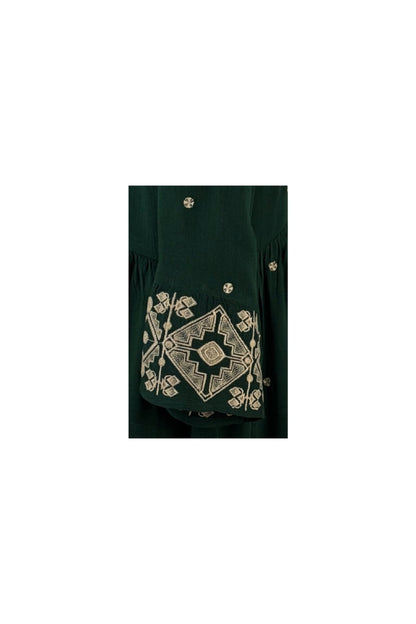 Rochie dama AU26 verde/crem