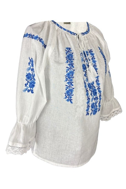 Bluza fete CPO alb/albastru