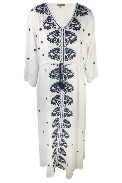Rochie dama casual RL24, alb/gri