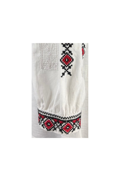 Bluza dama AU26 alb/rosu