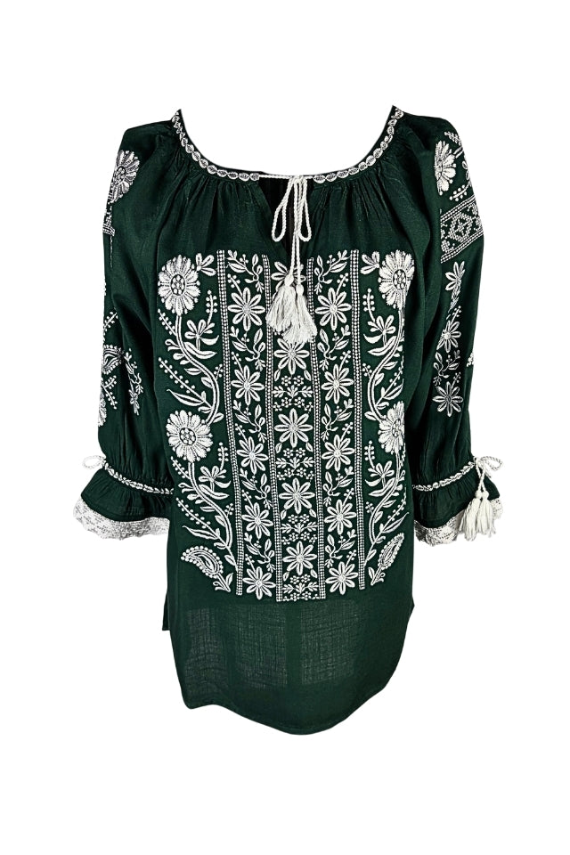 Bluza dama IL26 verde/alb