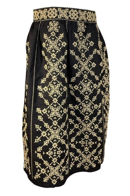 Fusta dama casual cu model FC2, negru/bej, XL