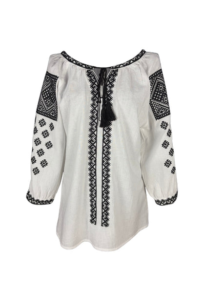 Bluza dama IL26 alb/negru