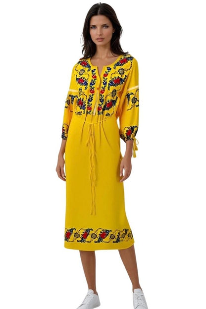 Rochie dama casual RC24, galben