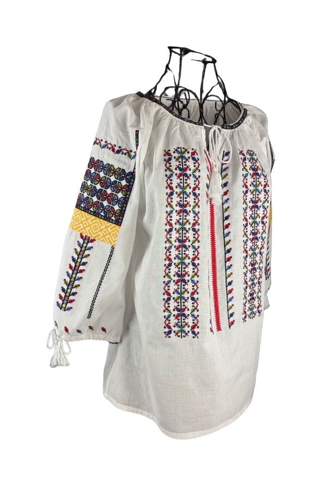Bluza dama AU26 alb/galben