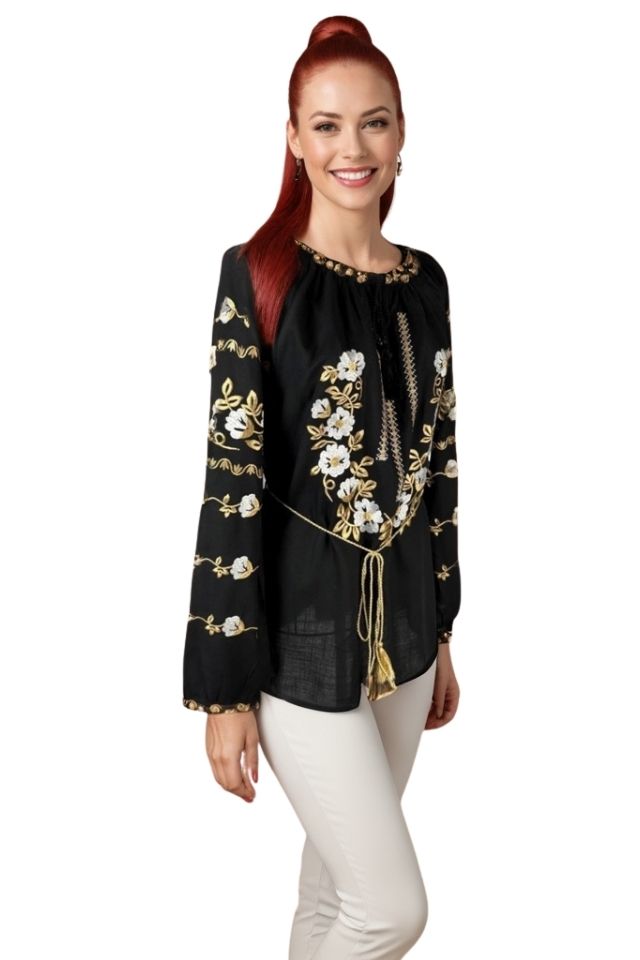 Bluza dama tip ie I26 negru/alb