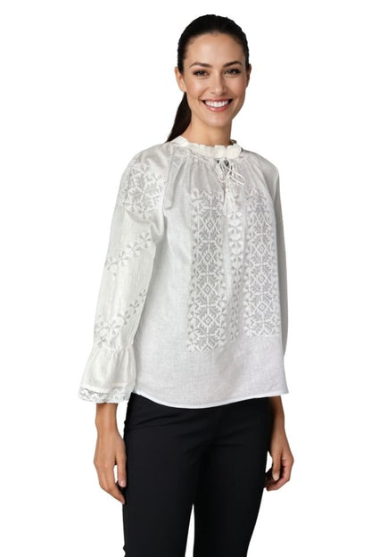 Bluza dama O25 alb/argintiu