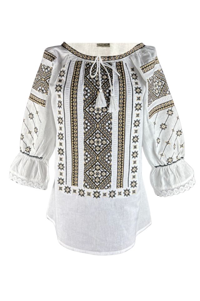 Bluza dama RA25 alb/bej
