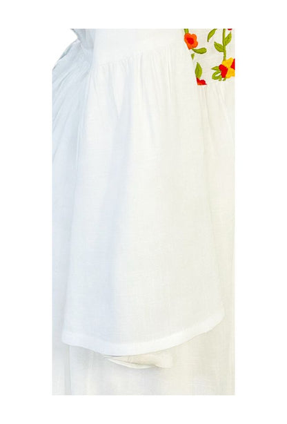 Rochie dama casual RD2, alb/portocaliu