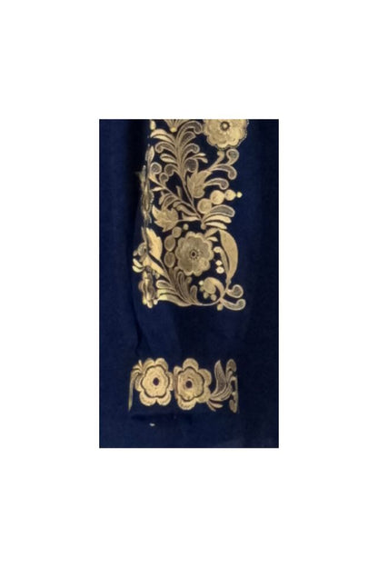 Bluza tip ie traditionala dama DEC, bleumarin/auriu