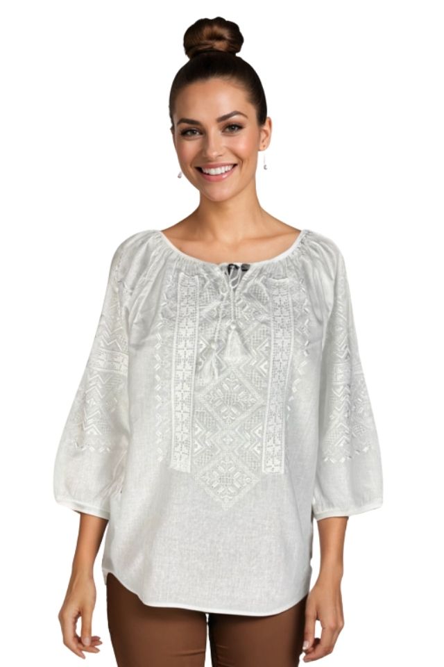 Bluza dama RFN 2 alb crystal