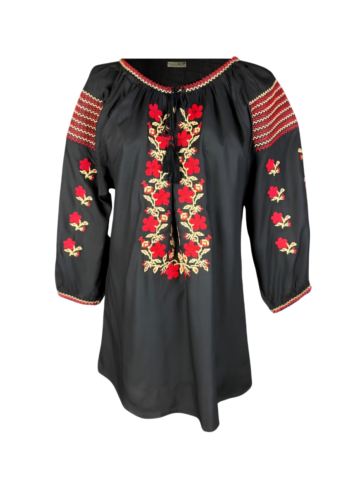 Bluza dama 2IU26 negru/rosu