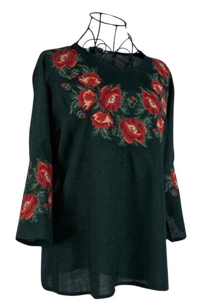 Bluza tip ie R24D, verde/rosu
