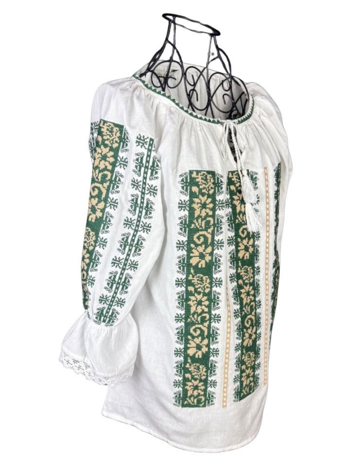 Bluza dama A26 alb/verde