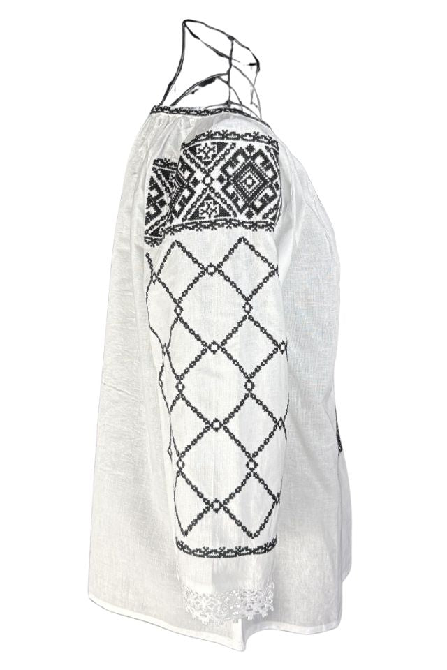 Bluza dama M26 alb/negru mat