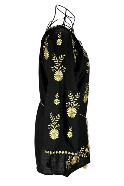 Bluza dama tip ie 257 negru mahon/auriu