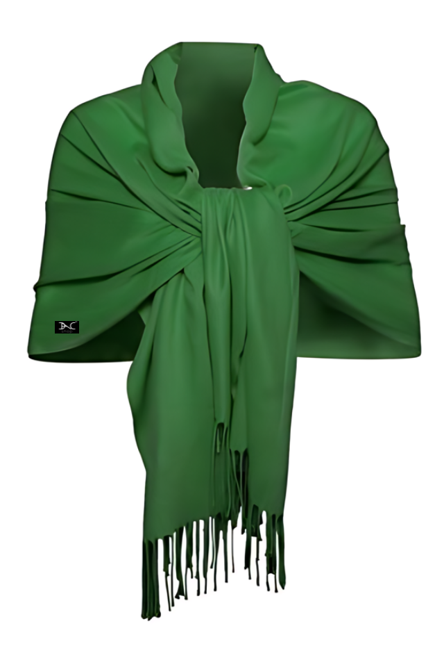 Esarfa tip sal din casmir, verde
