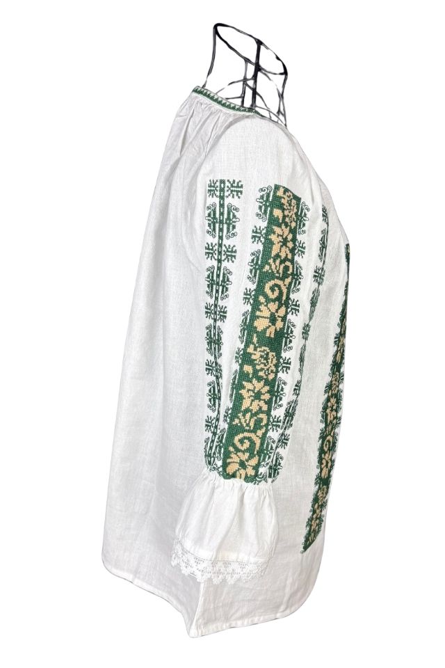Bluza dama A26 alb/verde