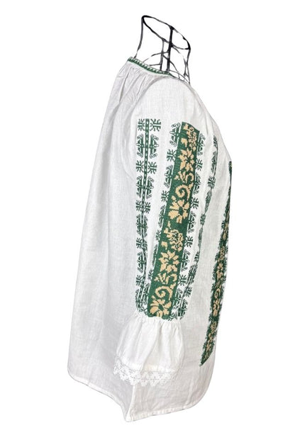 Bluza dama A26 alb/verde